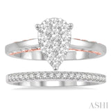 Pear Shape Lovebright Diamond Wedding Set