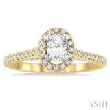 Oval Shape Semi-Mount Diamond Engagement Ring