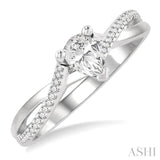 Pear Shape Semi-Mount Diamond Engagement Ring