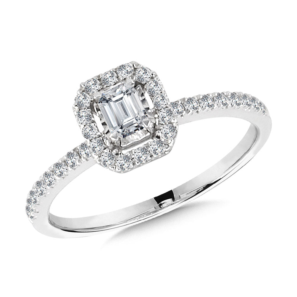 Emerald-Shaped Diamond Star Halo Engagement Ring - Bdd2545E-W – Droste's  Jewelry Shoppes