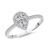 14K White Gold Diamond Star Engagement Rings