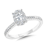 Oval-Shaped Cluster Diamond Mirage Engagement Ring (3/4 ctw)