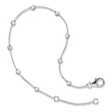 14K White Gold Diamond Links Fashion Bracelets