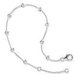 14K White Gold Diamond Links Fashion Bracelets