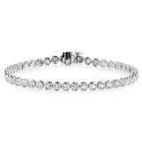 14K White Gold Diamond Star Tennis Bracelets