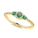 14K Yellow Gold Precious Jewelry Gemstone Rings