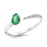 14K White Gold Precious Jewelry Gemstone Rings