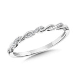 10K White Gold Heartfelt Gratitude Stackable Bands