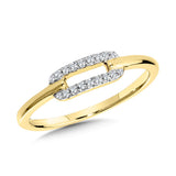 10K Yellow Gold Paperclip Loops Fashion Bands