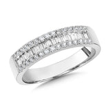 14K White Gold Brilliant Baguettes Anniversary Bands