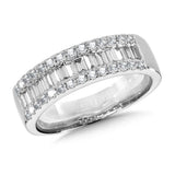 14K White Gold Brilliant Baguettes Anniversary Bands