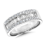 14K White Gold Brilliant Baguettes Anniversary Bands