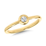 Diamond Links Solitaire Promise Ring