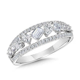 14K White Gold Fashion Anniversary Bands