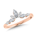 14K Rose Gold Fashion Chevron Bands