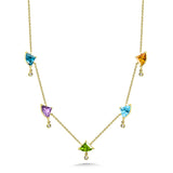 14K Yellow Gold Colore Gemstone Pendants