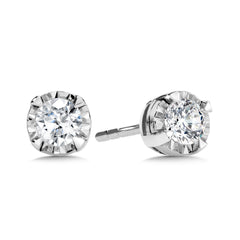 Sirius Star Studs I Diamond Stud Earrings I 64Facets Fine Jewely Single (1 Earring) / White Gold