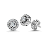 Round Diamond Star, Heavenly Halo Earrings (1/4 ctw)