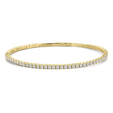 Yellow Gold Diamond Flexi-Bangle Tennis Bracelet (1-1/2 ctw)