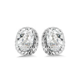 Sterling Silver Created White Sapphire Stud Earrings