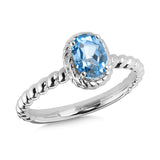 Sterling Silver Blue Topaz Ring