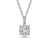 Round Diamond Mirage Cluster Pendant (1/4 ctw)