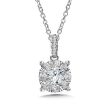 Round Diamond Mirage Cluster Pendant (3/4 ctw)