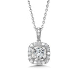 Cushion-Shaped, Diamond Star, Heavenly Halo Pendant (1/2 ctw)