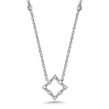 Baguette Diamond Square Necklace