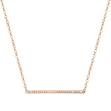 Rose Gold Diamond Bar Necklace