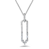 Geometric Baguette Diamond Pendant