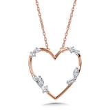 10K Scattered Diamond & Heart-Shaped Constellation Pendant