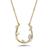 10K Scattered Diamond & Horseshoe-Shaped Constellation Pendant