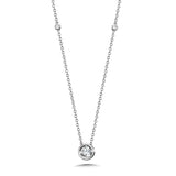 Bezel-Set Diamond Star Solitaire Necklace (1/10 ctw)