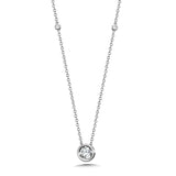 Bezel-Set Diamond Star Solitaire Necklace (1/7 ctw)