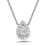 Pear-Cut, Diamond Star, Heavenly Halo Pendant (1/3 ctw)