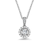 Round Heavenly Halo Diamond Star Pendant (1/4 ctw)