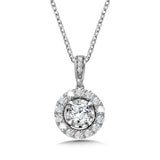 14K White Gold Diamond Star Classic Diamond Necklaces