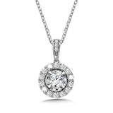 Round Heavenly Halo Diamond Star Pendant (3/4 ctw)