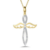 10K Yellow Gold Fashion Cross Pendants