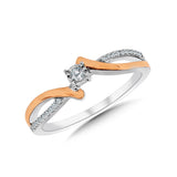 Sterling Silver & Rose Gold  Sterling Silver Promise Rings