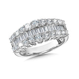 Graduating Baguette Diamond Anniversary Band (1-1/2 ctw)